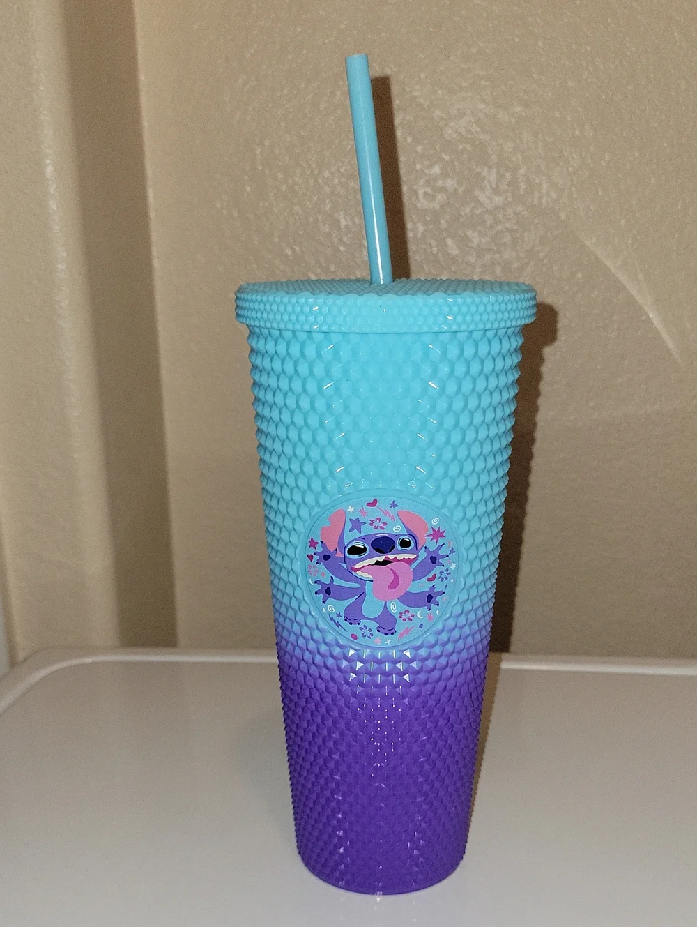 Stitch Ombre Gradient Studded 24 Oz Tumbler